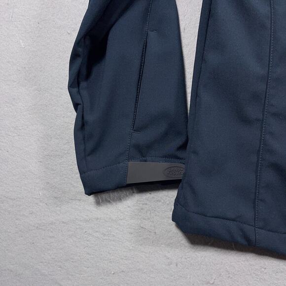 Land Rover Full Zip Softshell Jacket Womens XL Blue Rare Tuck Away Hood NWT‎ - Picture 15 of 16